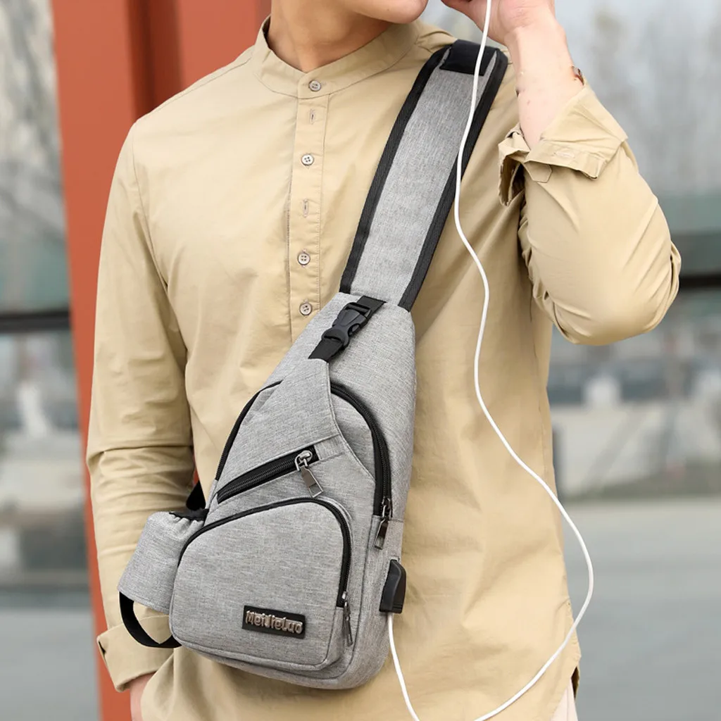 Сумки для мужчин, роскошные сумки, дизайнерская мужская нагрудная сумка для зарядки, дорожная сумка, модная многофункциональная сумка-мессенджер, bolso mujer# L5