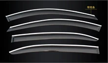 Car Door Window Visor Wind Rain Sun Guards Visor Vent Trims for Volkswagen VW Golf GTI 6/7 MK6 MK7 Free by EMS