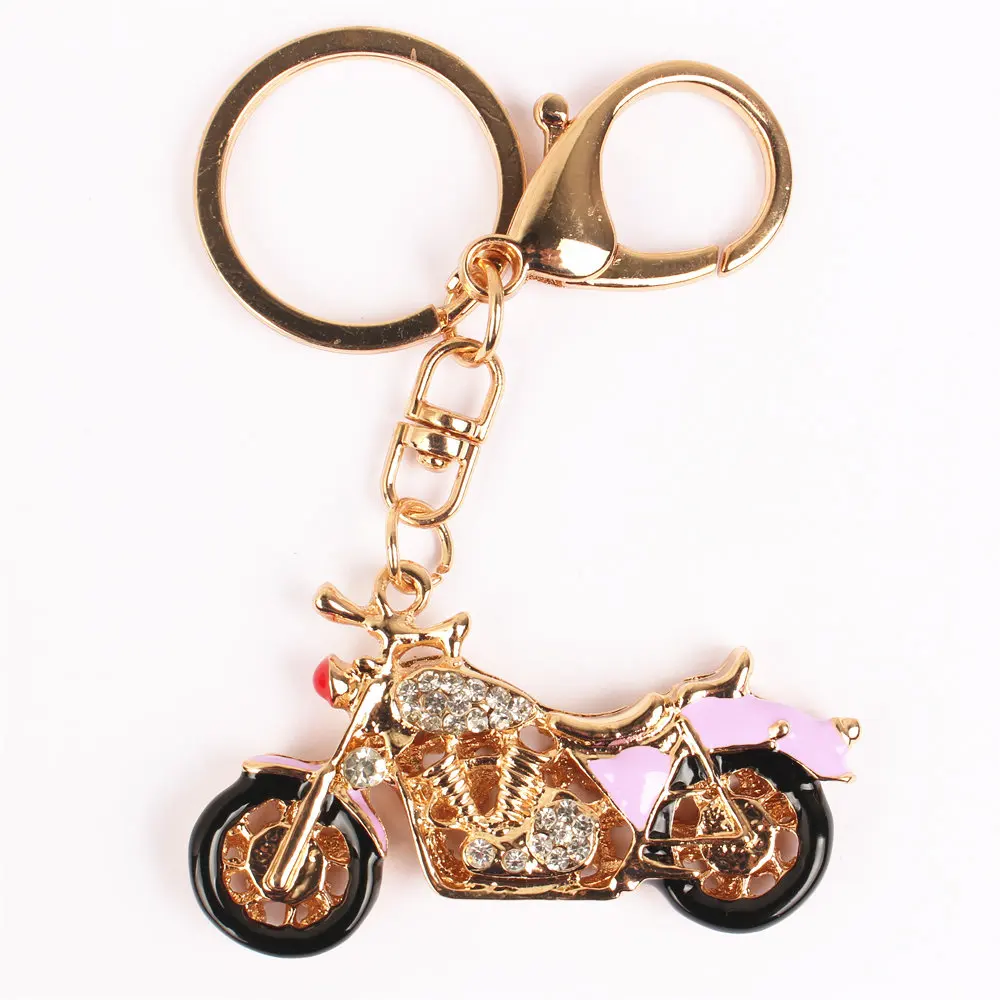 DIY мини-узор фрукты Алмазная вышивка Подвески Розовый мотоцикл брелок для ключей для детей в форме Алмазного Кристалла Sticke