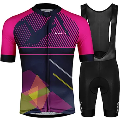 Maillot ciclismo hombre verano RUNCHITA MTB, спортивный костюм, профессиональная велосипедная майка, летний комплект с коротким рукавом, велосипедная спортивная одежда - Цвет: SETS  03