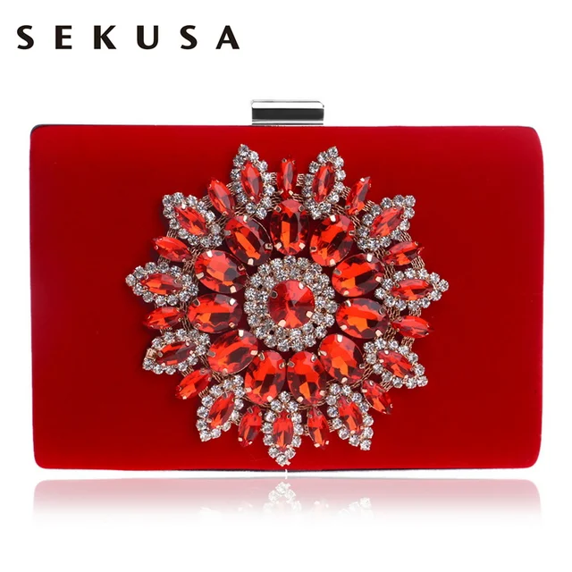 SEKUSA Crystal Evening Clutch: Wedding Elegance