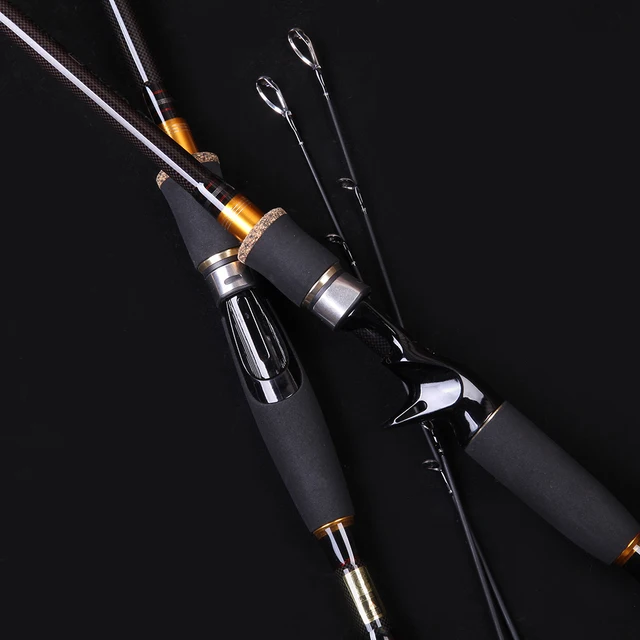 US $21.18 WALK FISH 2.1m 2.4m 2.7m 3.0m Carbon Fiber Rod Spinning Fishing Rods Casting Travel Rod 4 Sections 