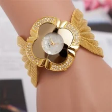 Горячая Распродажа Потрясающие женские часы с бриллиантовым браслетом, зеркальные Роскошные Кварцевые часы, Прямая поставка#08