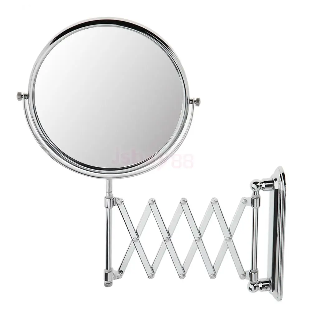 8 Portable Stainless Steel Two Sided Swivel Bathroom Makeup