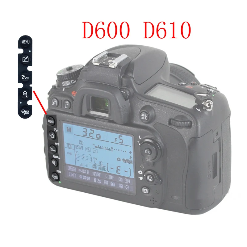 Для Nikon D90 D300 D300S D700 D600 D610 D7000 функциональный ключ DSLR камера запасной блок Ремонт Часть - Цвет: D600 D610