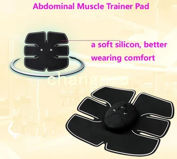 

Freeshipping good quality 50pcs/lot six-pad Abdominal electrode pads for ABS fit tens units smart fitness no machine