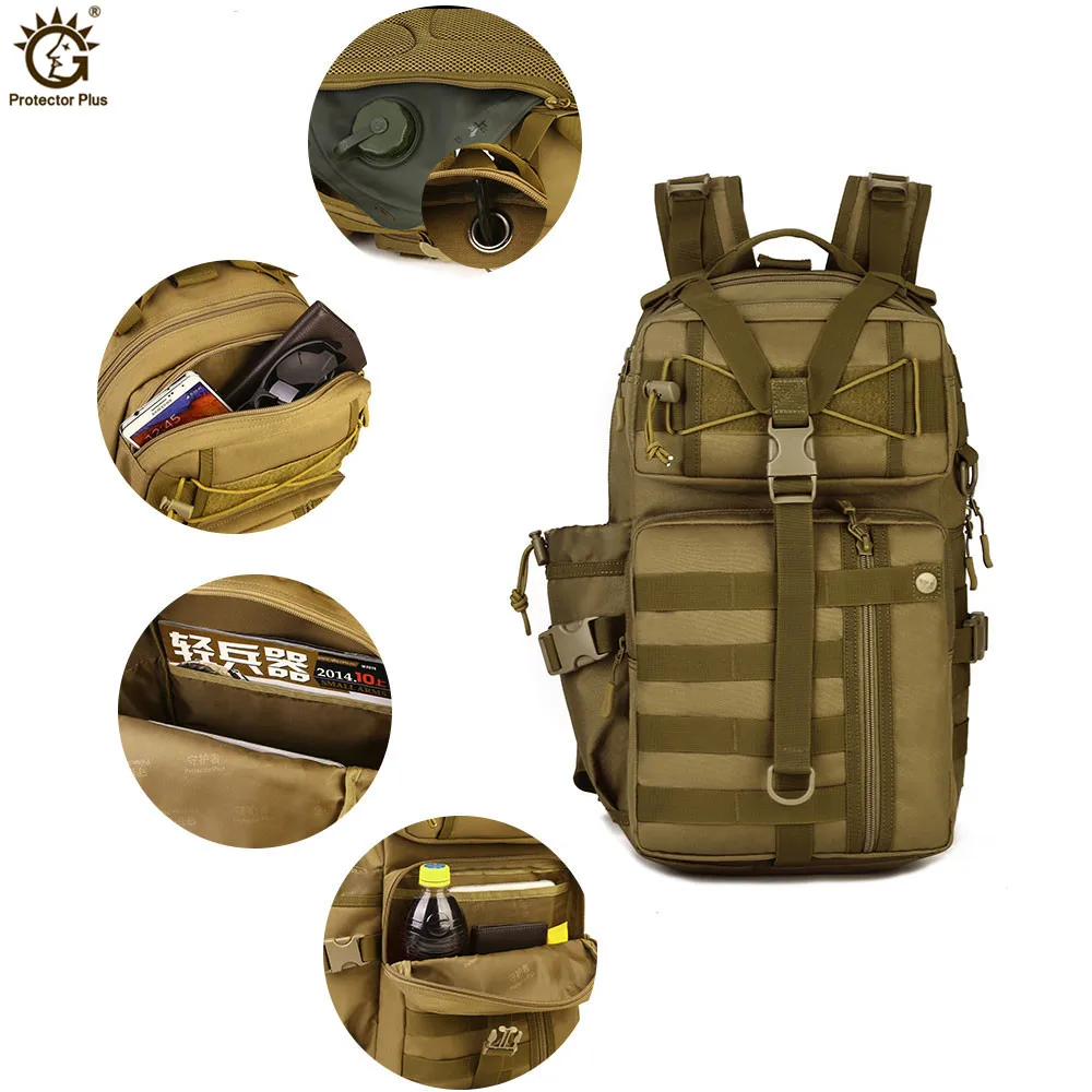 Outdoor Tactical Backpack 900D Waterproof Nylon Army Military Hunting Camping Multi-purpose Molle Hiking Travel Sport Bag 30L