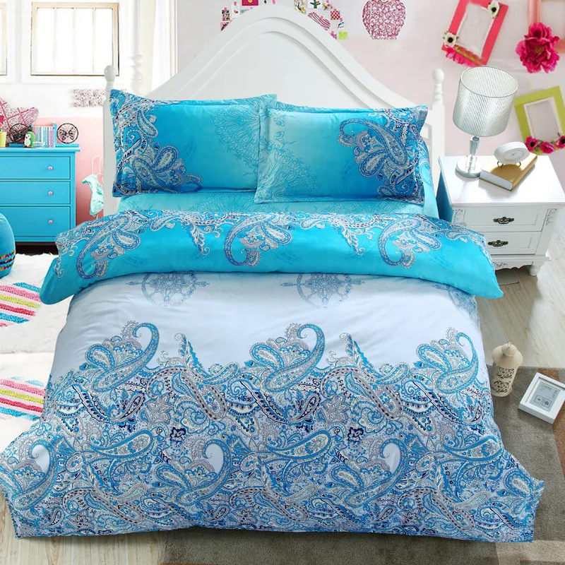 

ROSE FLOWERS BEDDING SET 4PC DUVET (DOONA/QUILT) COVERS+FLAT SHEET+PILLOWCASE QUEEN SIZE FREE SHIPPING #002