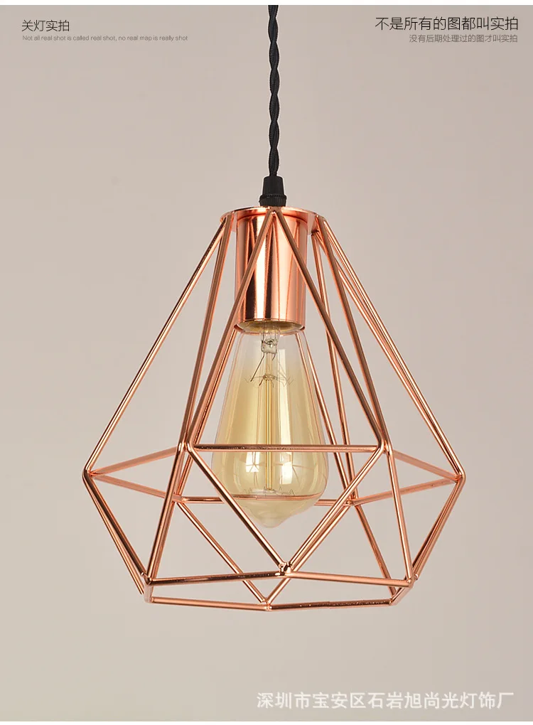 

Modern minimalist ceiling lgiht pendant lamp Iron single head Chandelier creative restaurant lighting living room study room