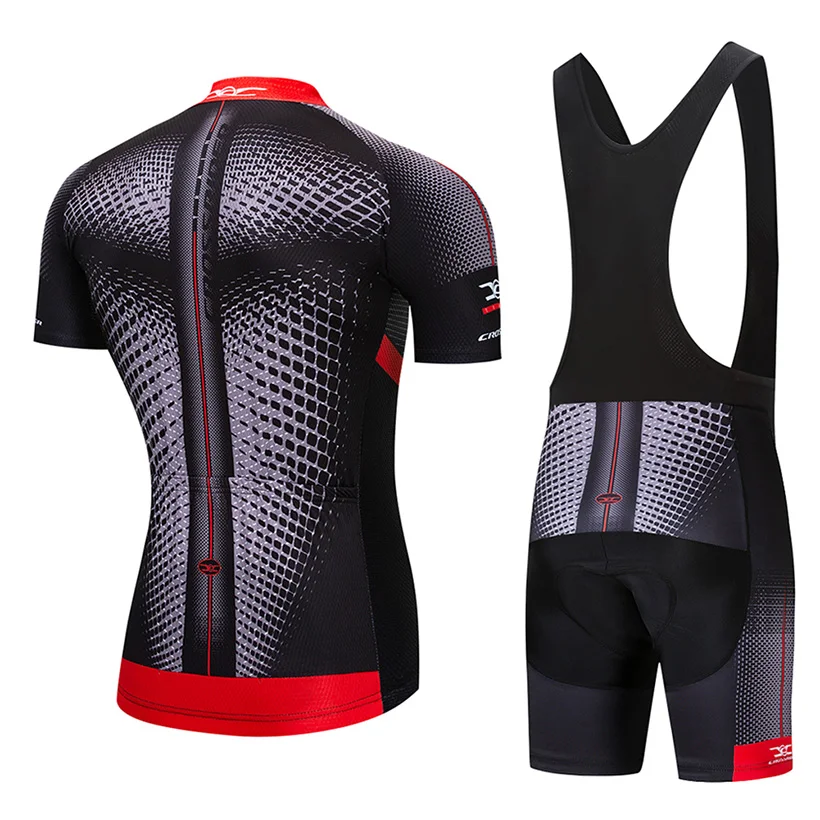 Baratos Crossrider 2019 nuevo Jersey de Ciclismo conjunto de uniformes de MTB Ropa de bicicleta Ropa Ciclismo Ropa para hombre corto Maillot Culotte