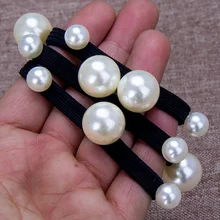 Аксессуары для волос Перл эластичной резинки Головные уборы Девушка резинкой для волос конский хвост держатель резинка для волос веревку, украшения для волос