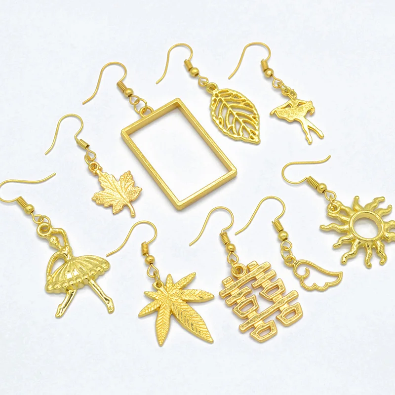 

YuenZ 1 pair Simple Style Gold Color Eiffel Tower sun Xi Dancer Charm Angel Earrings Drop Earrings For Women Jewelry Gifts