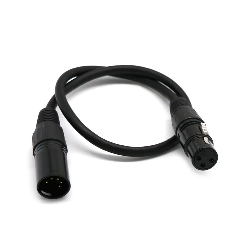 5-Pin Male to 3-Pin Female XLR Turnaround DMX Audio Cable 50cm XJ66 |