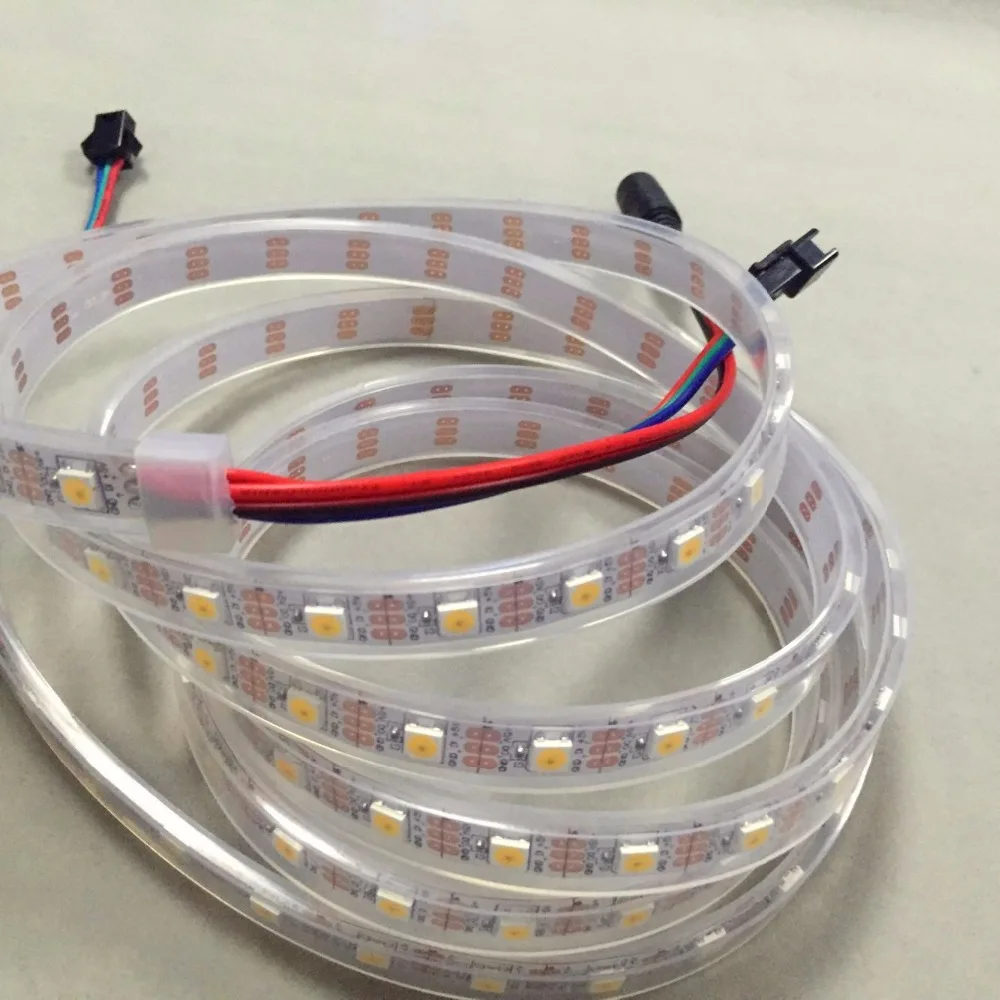 SK6812 белая цветная Адресуемая 4 м 60 светодиодов/м DC5V светодиодная Пиксельная