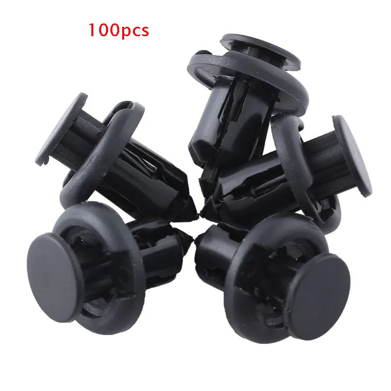 

Hot 100Pcs 10mm Car Plastic Rivets Clips Auto Car Fender Door Push-type Trim Panel For Honda Acura AUDI