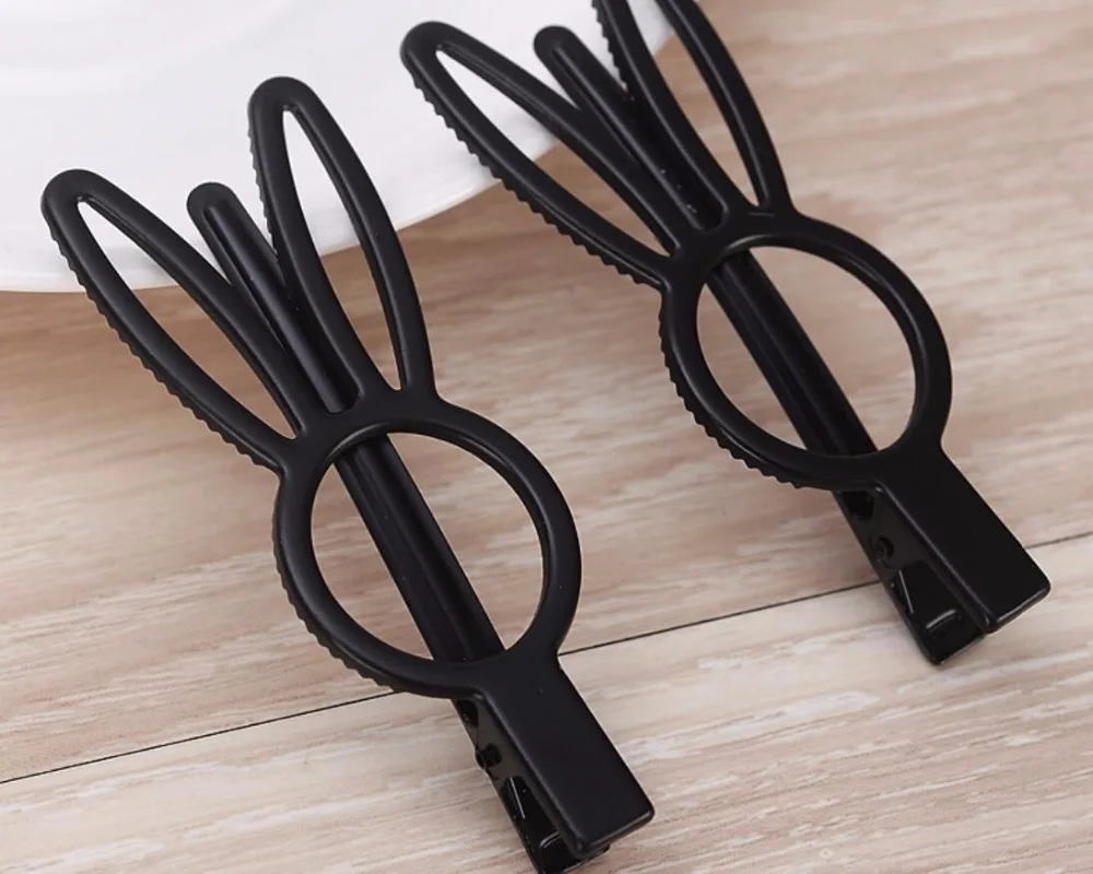 

New arrival women cute Black Basic Cartoon Hollow hairpins girl's lovely hair clips fashion Hair accessories headwear
