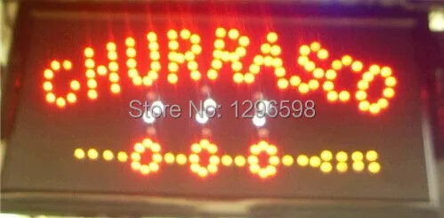 

CHENXI hot sale manufacture 10x19 Inch Semi-outdoor Ultra Bright flashing churrasco Barbecue sign of led