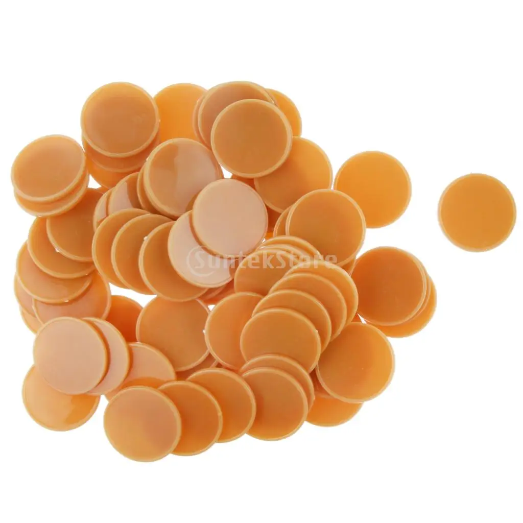 100 Pieces Plastic Poker Chips Bingo Markers Token Toys for Party Casino Board Game Accessory