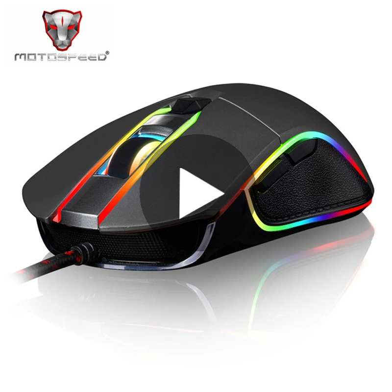Motospeed V30 Game Ergonomic Gaming Mouse Gamer Mause Wired With Backlight For Laptop PC Computer RGB Optical Raton Rato Player |