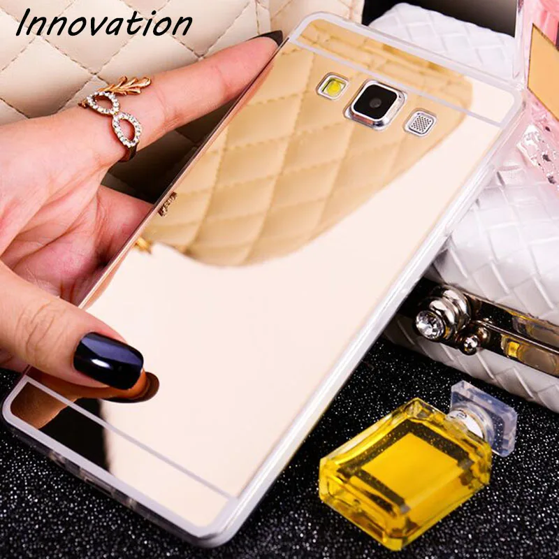 

Innovation Luxury Plating Mirror Soft TPU Silicon Case For Samsung Galaxy A3 A5 A7 2016 2017 J3 J5 J7 S5 S6 S7 Edge Phone Cover
