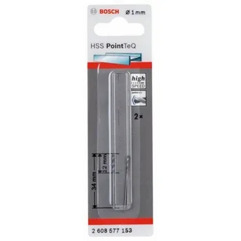 

BOSCH 2608577153 Drill for metal HSS PointTeQ DIN338 1,0x12x34 2uds