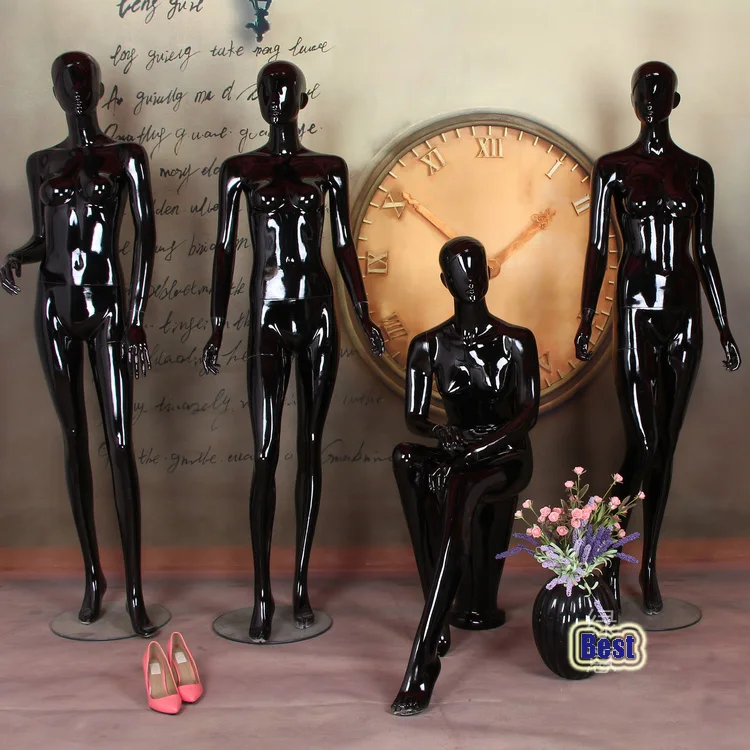 

Fashionable Best Quality Full Body Mannequin Black Female Mannequin Fiberglass Female Model Factory Direct Sell
