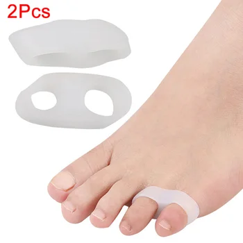 

1 Pair Silicone Gel Little Toe Thumb Straightener Separator Foot Care Tool Toe Double Loop Corrector Toe Separator HB88