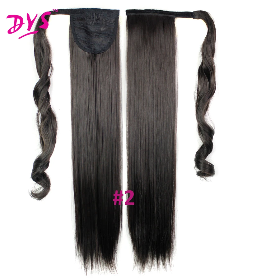 Deyngs 60cm Long Straight Clip In Hair Tail False Hair Ponytail Hairpiece With Hairpins Synthetic Hair Pony Tail Hair Extensions (10)