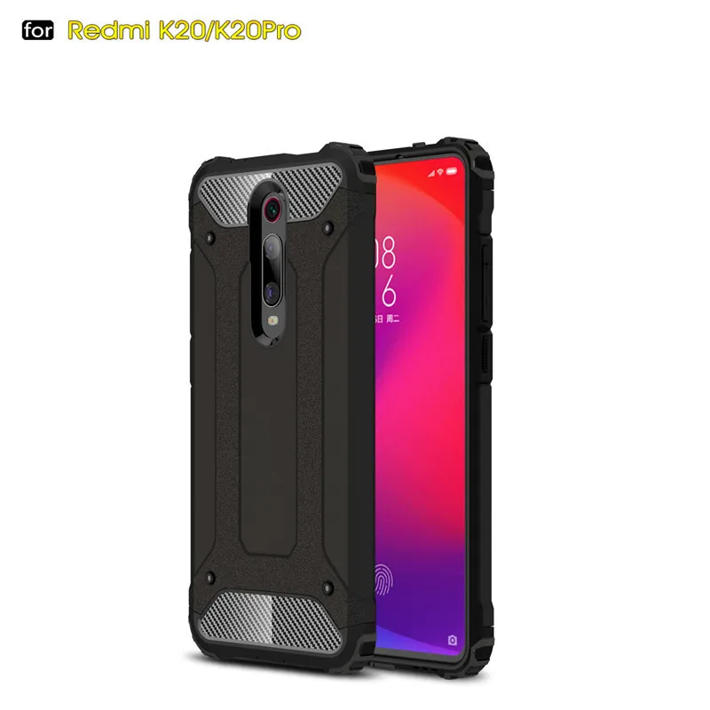 Luxury Armor Shockproof Case For Xiaomi Redmi K20 Pro Mi9t Mi 9T 9 CC9 CC9E A3 Lite Redmi Note 8 7 7A 8A 10 8T Soft Bumper Cover