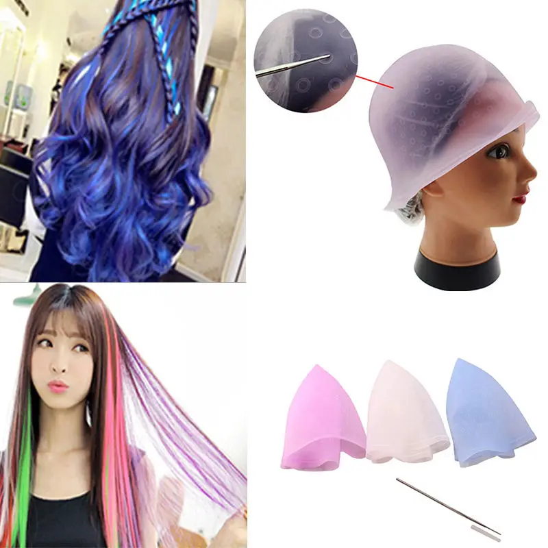 

Hot Sale Fashion New Style 1Pcs Professional Silicone Hair Coloring Highlighting Dye Cap Salon Styling Tool