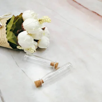 

1000pcs cute tube shape glass message bottle clear drift jars wedding home party decor diy container jewelry pendant wholesale