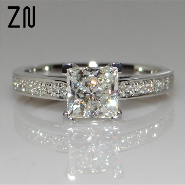 ZN Classical Cubic Zirconia Forever Wedding Rings Rose Gold Color Solitaire Rhin ZN Classical Cubic Zirconia Forever Wedding Rings Rose Gold Color Solitaire Rhin
