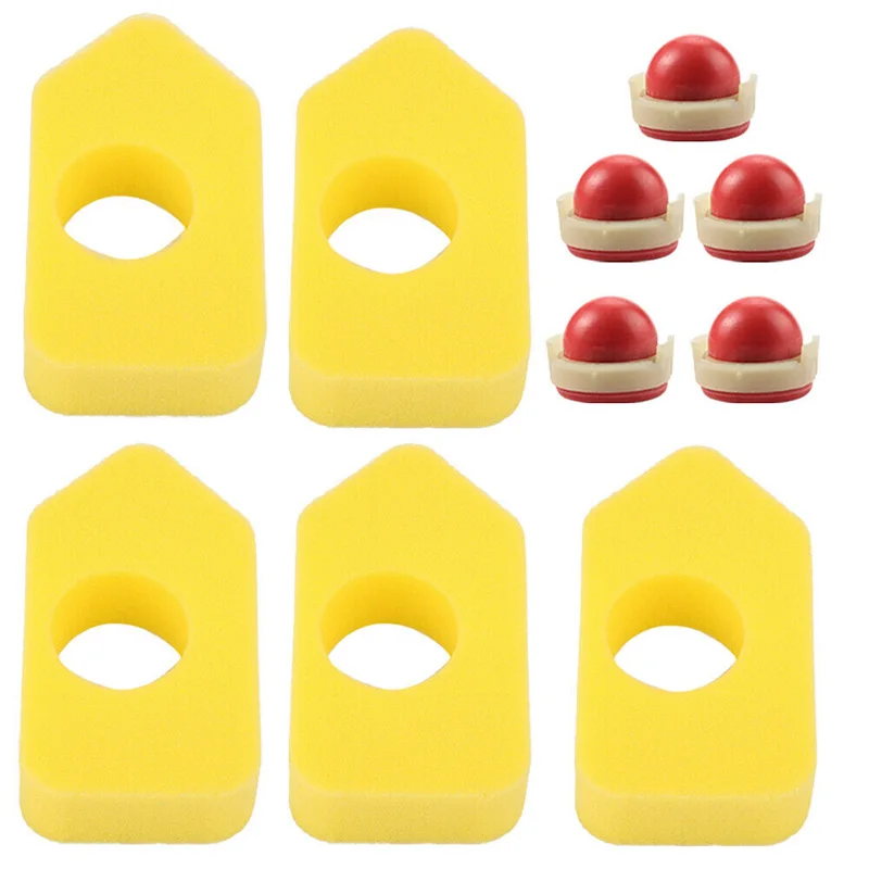 

Air Filter Primer Bulb Kit 5pcs/Set Air Filter 698369 694394 For Briggs & Stratton Mower Lawn Mowers Accessories