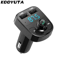 KOOYUTA Bluetooth автомобильный комплект беспроводной fm-передатчик Handsfree Aux модулятор Автомобильный аудио mp3-плеер с 3.1A двумя портами USB интерфейс