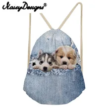 NOISYDESIGNS прекрасные сумки 3D печатных женщин Drawstring Рюкзак Школьные Shopper Единорог Mochila Infantil путешествия подарок; Новинка года;