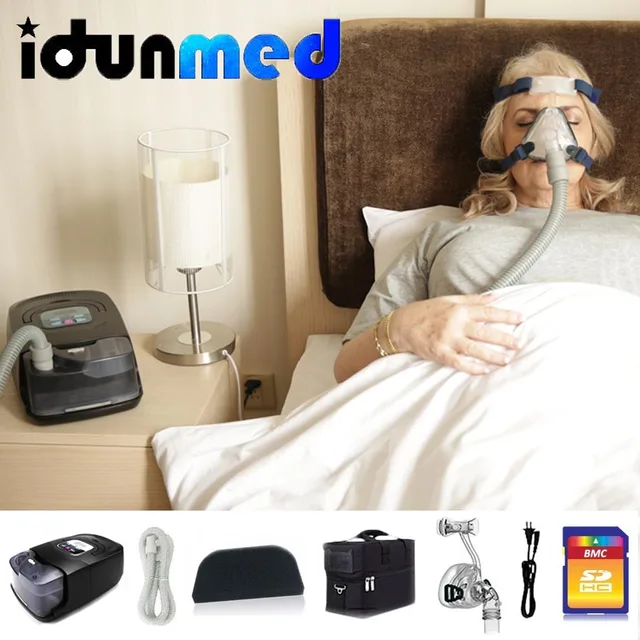Sleep Apnea Machine With CPAP Nasal Mask Humidifier Air Filter Hose Bag