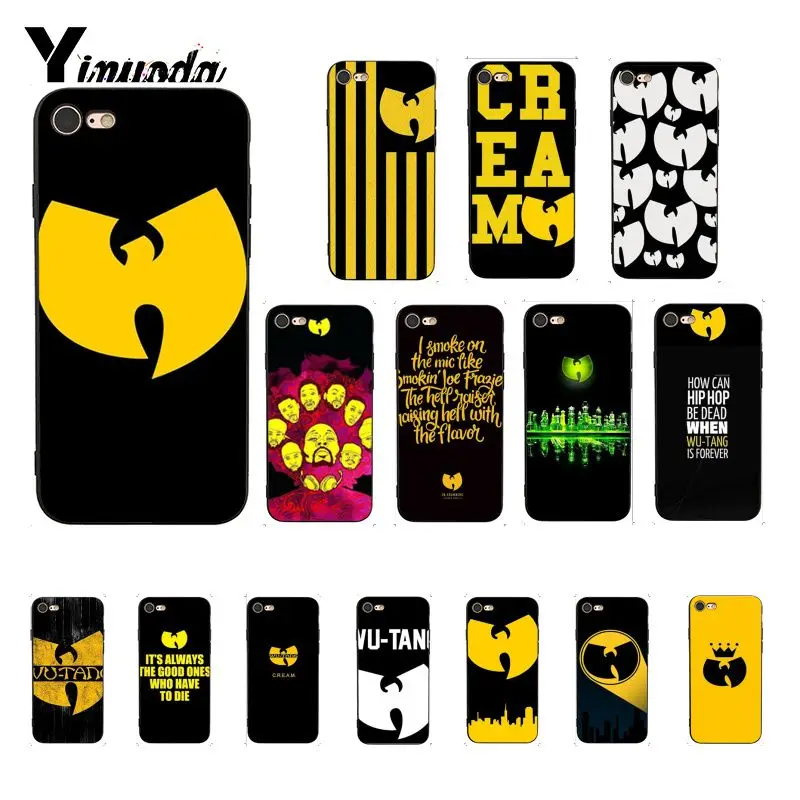 

Yinuoda Wu-Tang Wu Tang Clan Soft black Phone Case for iPhone 8 7 6 6S 6Plus X XS MAX 5 5S SE XR 10 Cover