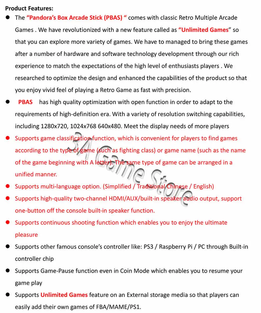 Оригинальный ящик Пандоры 6 Семья версия материнской платы 1300 в 1 может добавить 3000 игр поддерживает ФБА MAME PS1 игры Pandora's Box 6 правления
