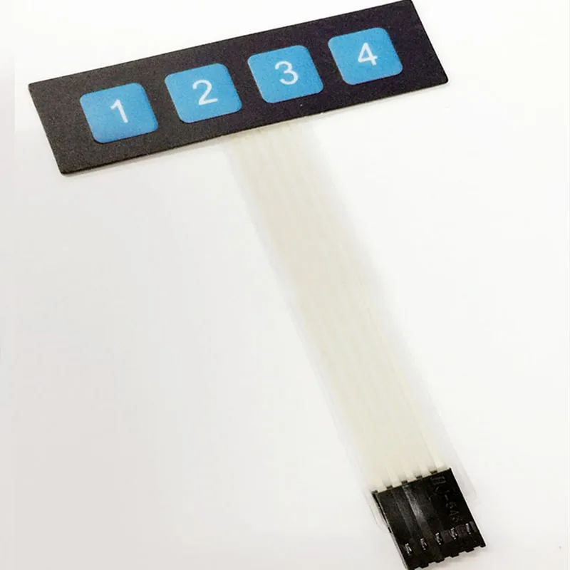 

5pcs 1 row 4 button membrane switch matrix keyboard membrane button control panel MCU extended keyboard #Hbm0392