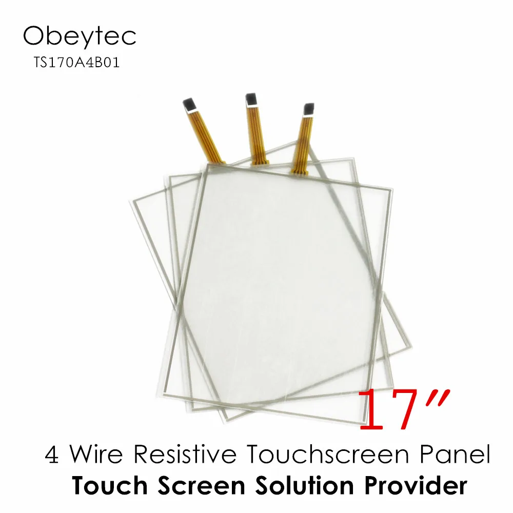 Obeytec 17 &quot4 провода резистивный сенсорный экран панель для промышленного с 5 в