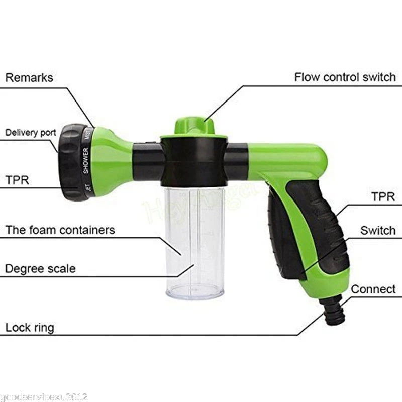 Пенный водяной пистолет для мытья автомобиля водяной пистолет высокого давления автомобильный водяной пистолет домашний автомобильный пенный пистолет