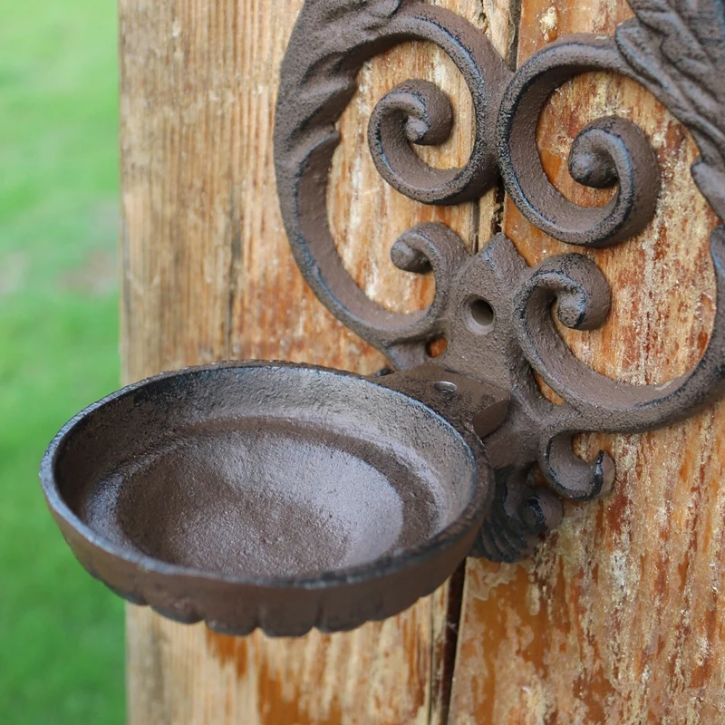 Old Look Antique Rustic Accents Branch Design Cast Iron Wall Sconce Candle Holder Old Look Antique Rustic Accents Branch Design Cast Iron Wall Sconce Candle Holder