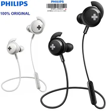 Philips SHB4305 наушники бас+ Bluetooth 4,1 Беспроводные наушники с шейным ремешком Функция шумоподавления с микрофоном официальный