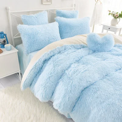 Flannel short plush bedding Duvet Cover Set Duvet covers ...