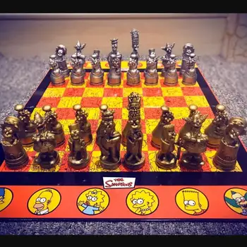 

Simpson Chess Set Game of International Chess Folding Chessboard PVC Plastic Chess Pieces Souptoys Toys Birthday Gift