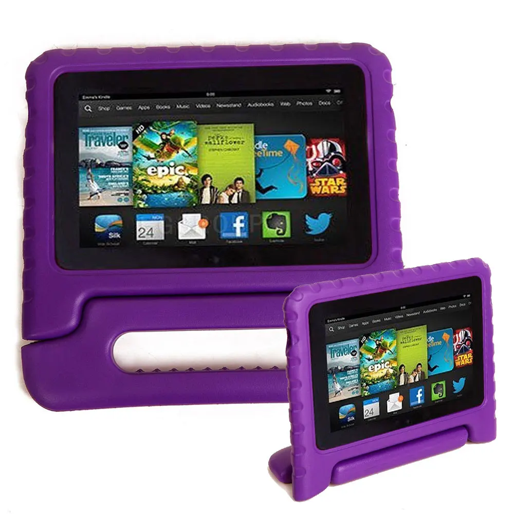 

Tablet Stand Frame with Case Kids EVA Shockproof Case for Amazon Kindle Fire HD 8 2017 Children Safe Tablet Cover Handle Stand