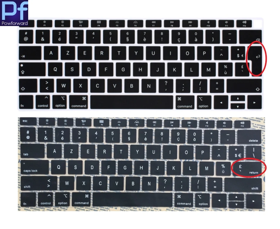 

AZERTY French US version Protection Clavier Keyboard Cover Skin for Newest MacBook Air 13 13.3 inch 2018 Releas Touch ID A1932