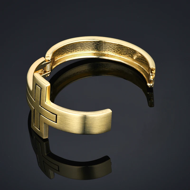 Браслеты на запястье Крест для женщин золото Pulsera ювелирные изделия распятие