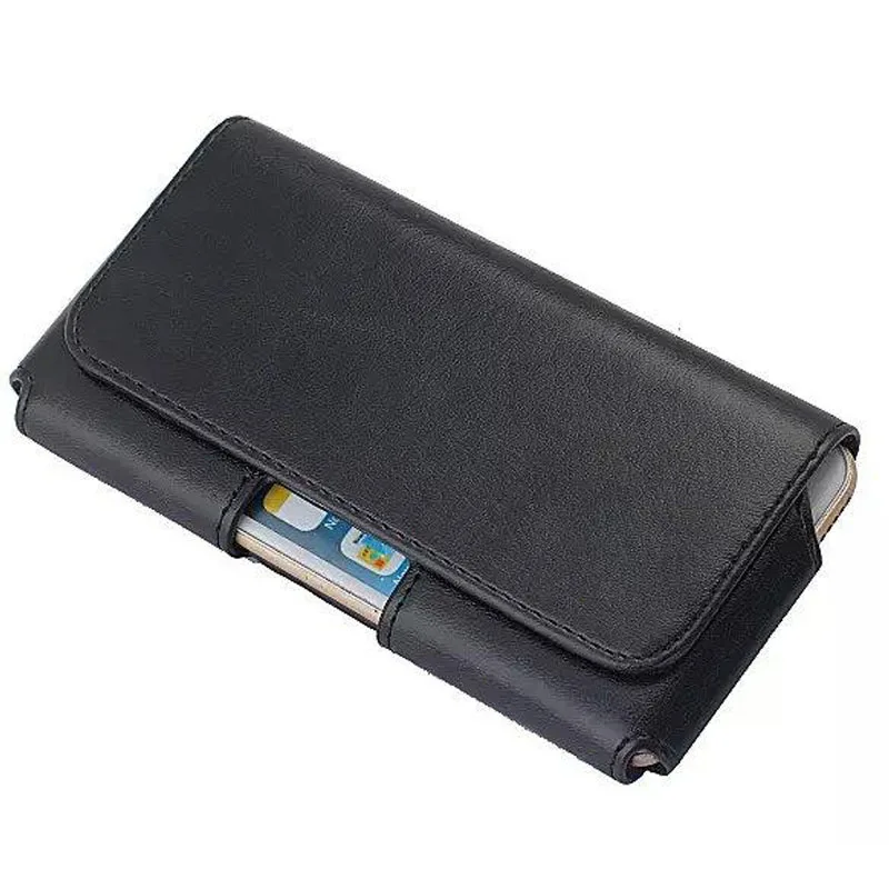 Кожаный чехол для samsung Galaxy A30 A50, чехол, карман, регулируемый зажим для ремня, сумки Etui для samsung A20 A40 A60 A70 A80, чехол Hoesje - Цвет: Черный