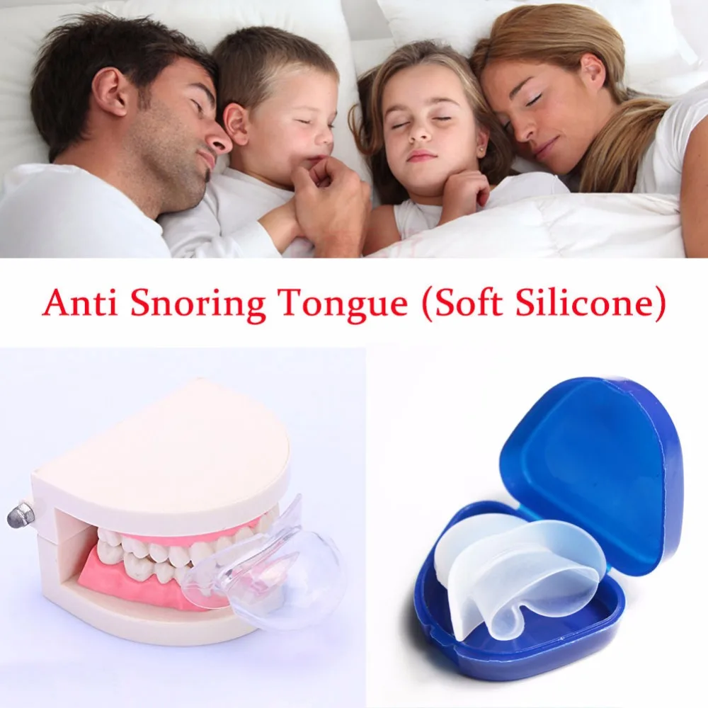 

Sleeping Aid Anti Snoring Tongue Apnea Night Guard Stop Snore Transparent Anti Snore Device Medical Soft Silicone